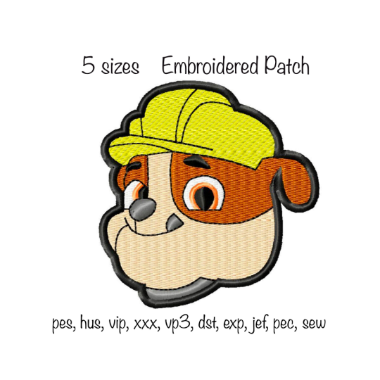 Instant Download Bundle of 4 designs 5 sizes Cartoon Dog paw Iron on / Sew on Patch Machine Embroidery Design in multiple formats