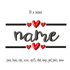 love heart monogram machine embroidery design st valentines
